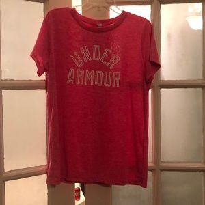 Pink Under Armour Heatgear Workout Shirt